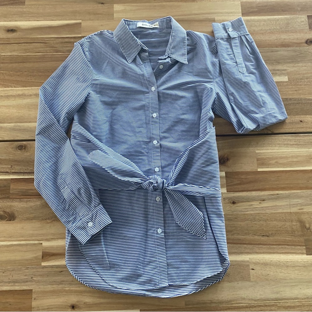DO+BE Tie Front Button Down
